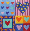 Hearts and Hearts Needlepoint Canvas Hearts and Hearts Needlepoint Canvas