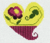 Little Jacobean Heart Needlepoint Canvas Little Jacobean Heart Needlepoint Canvas