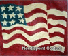 Red Waving Flag Needlepoint Canvas