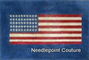 US Flag with Blue Background Needlepoint Canvas