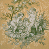 Cherubs with Dove Needlepoint Canvas