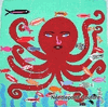 Red Octopus Needlepoint Canvas