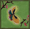 Green Butterfly Needlepoint Canvas Green Butterfly Needlepoint Canvas