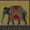 Ceremonial Elephant  Needlepoint Canvas