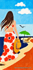 Beach Lady Needleoint Canvas Beach Lady Needleoint Canvas