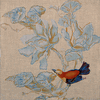 Bird &amp; Morning Glories Needlepoint Canvas