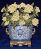 Blue and White Flower Pot Needlepoint Canvas