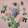 Bold Roses Pink  Needlepoint 