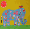 Blue Elephant Needlepoint Canvas