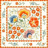 White Country Floral Needlepoint Canvas