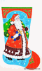 Strolling Santa Needlepoint Stocking Strolling Santa Needlepoint Stocking