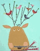 Reindeer Perch Needlepoint Canvas Reindeer Perch Needlepoint Canvas