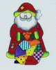 Mini Patchwork Santa Needlepoint Canvas