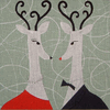 Party Reindeer Needlepoint Canvas