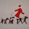 Holiday Dog Walker Needlepoint Canvas