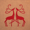 Red Reindeer Needlepoint Canvas