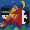 Flying Snowman Needlepoint Canvas