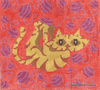 Kitty with Yarn Balls Needlepoint Canvas