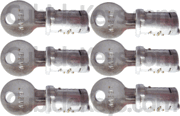 Six Allsteel AA Matching Lock Cores