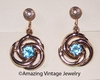 AQUA SWIRL Earrings - Screwback AQUA SWIRL Earrings - Screwback