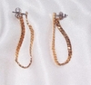 HERRINGBONE Earrings - Goldtone - Pierced HERRINGBONE Earrings - Goldtone - Pierced