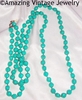SARAH Bermuda Blue textured beads Necklace SARAH Bermuda Blue textured beads Necklace