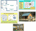 16x24 Cabin w/Loft Plans Package, Blueprints, Material List & Instruction Guide