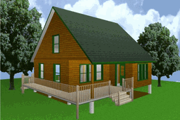 28 x 28 Cabin w/Loft Plans Package, Blueprints, Material List 