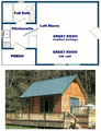 16x24 Cabin w/Loft Plans Package, Blueprints, Material List