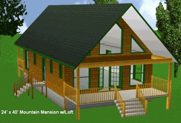 24’ x 40’ Cabin w/Loft Plans Package, Blueprints, Material List 24’ x 40’ Cabin w/Loft Plans Package, Blueprints, Material List