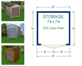 8x8 Storage Shed Plans Package, Blueprints, Material List & Instructions