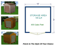 10x10 Storage Shed Plans Package, Blueprints, Material List & Instructions