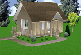 16x 22 Cabin w/Loft Plans Package, Blueprints, Material List