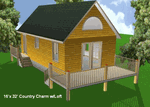 16x32 Cabin w/Loft Plans Package, Blueprints, Material List 