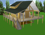 20x 24 Cabin w/Loft Plans Package, Blueprints, Material List