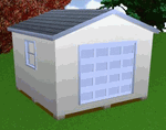 14x14 Storage Shed Plans Package, Blueprints, Material List & Instructions