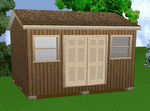 14x16 Storage Shed Plans Package, Blueprints, Material List & Instructions