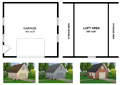 20x20 Garage w/Loft Plans Package, Blueprints, Material List