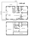 24x40 Country Classic Cabin w/Loft Plans Package, Blueprints & Material List