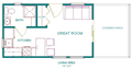 12x 20 Starter Cabin w/ Covered Porch Plans Package, Blueprints, Material List