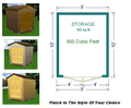 8x10 Storage Shed Plans Package, Blueprints, Material List & Instructions