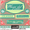 Playa del Carmen Tropical Scrapbook Stickers Playa del Carmen Tropical Scrapbook Stickers