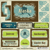 Distressed Alaska Scrapbook Stickers Distressed Alaska Scrapbook Stickers
