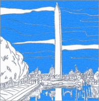 Washington Monument Note - Blue Washington Monument Note - Blue