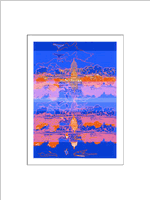Capitol Print (Blue/Orange/Pink 12 x 16) Capitol Print (Blue/Orange/Pink 12 x 16)