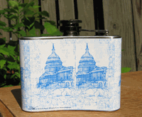 True Blue Capitol/First Amendment Flask True Blue Capitol/First Amendment Flask