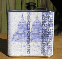 Purple US Capitol/First Amendment Flask Purple US Capitol/First Amendment Flask