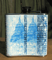 Blue US Capitol/First Amendment Flask Blue US Capitol/First Amendment Flask