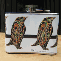 Brown Paisley Penguin Flask Brown Paisley Penguin Flask
