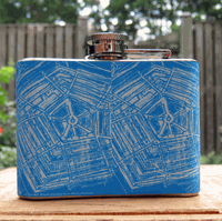 Pentagon Flask - Blueprint Blue Pentagon Flask - Blueprint Blue
